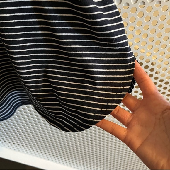 Joe Fresh Striped Boyfriend Tee Short-sleeve Size medium Navy/White Free** - Picture 5 of 5